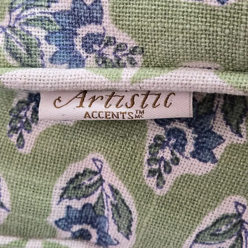 Linen Blend 2pc Pillow Set Floral Leaf 20x20